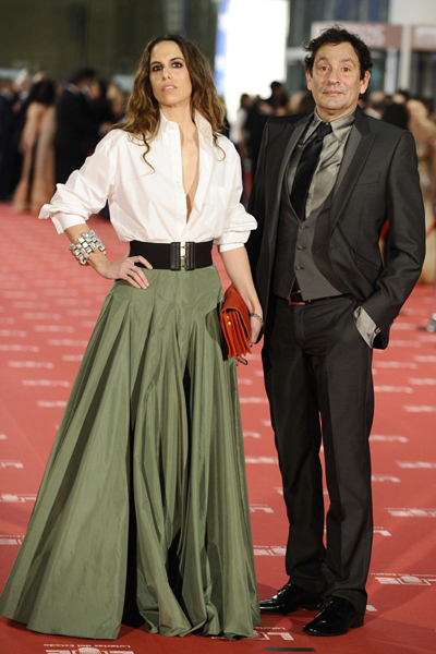 Eva Basteiro-Bertolí and Director Agustí Villaronga at Goya Awards 2012, Madrid (Spain)