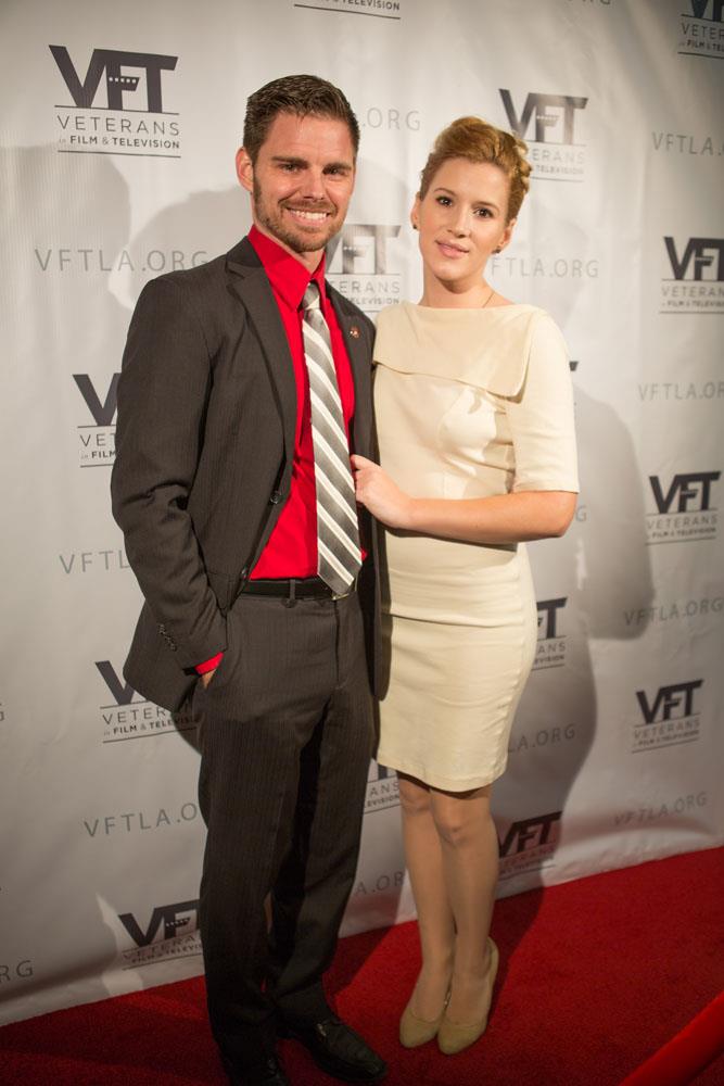 At a Veterans in Film and Television event with Hayley Derryberry.