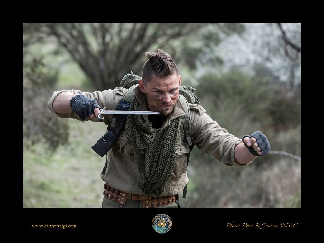 Paul J. Porter as Tolly in 'Red, White, and Bluey', sci-fi feature film shot on location in Australia.