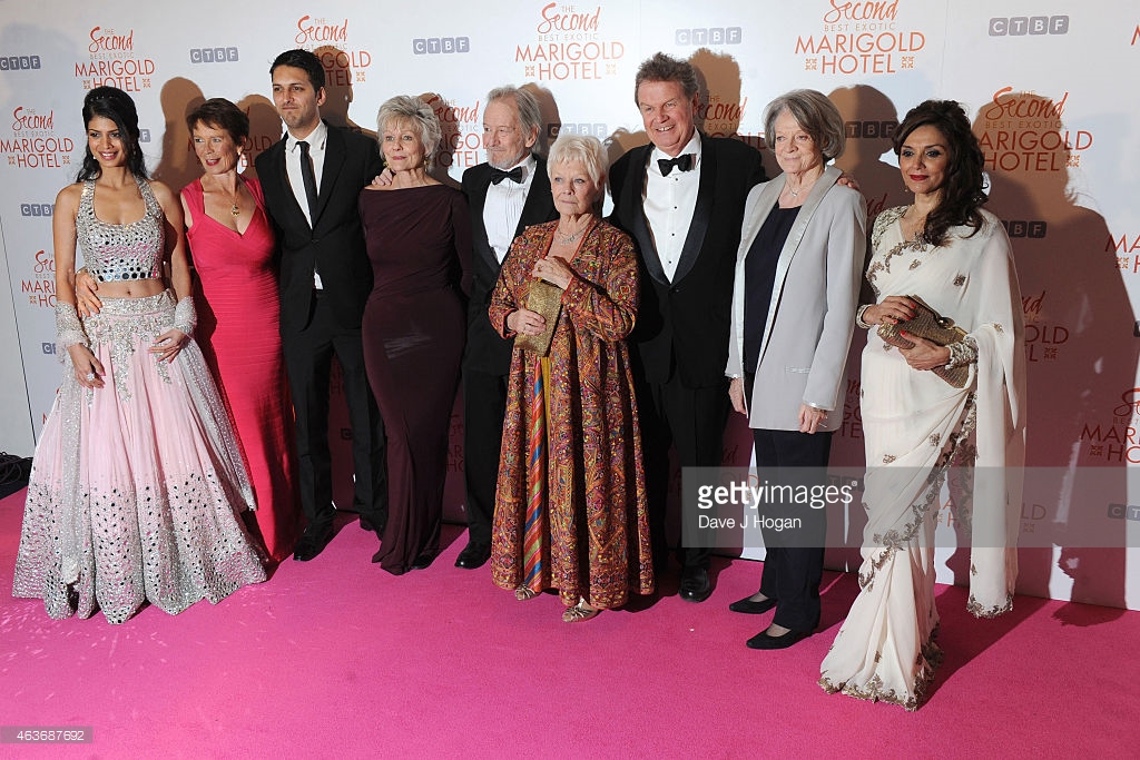 Shazad Latif with the cast of 'The Second Best Exotic Marigold Hotel'.