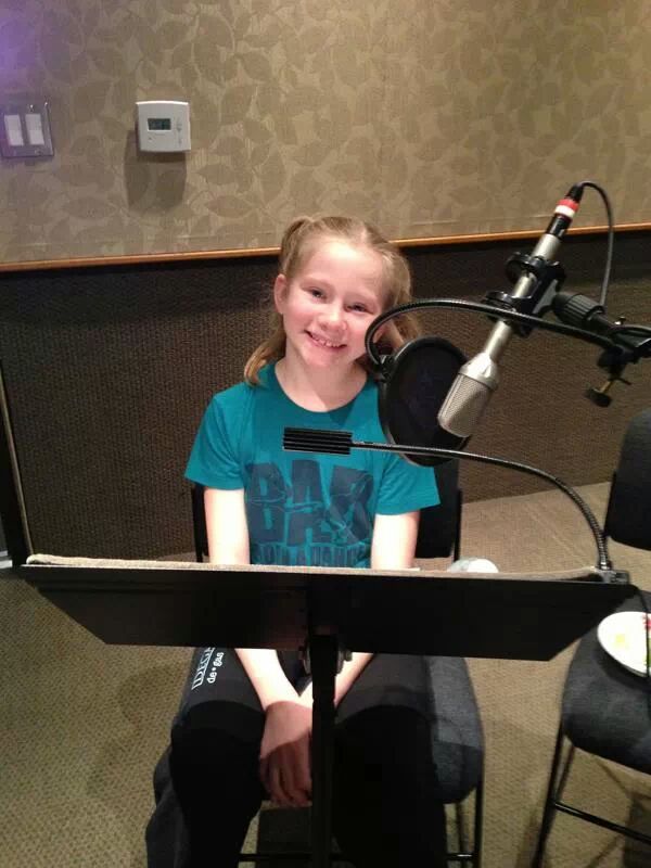 Recording some voiceover as the narrator for the Disney Storytime app!