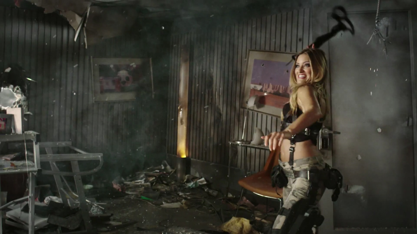 iJustine in Call of Duty's Black Ops 2 Live Action trailer