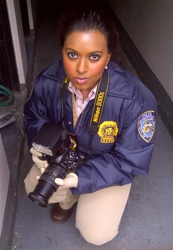 Rhona Fox on the set of Law & Order: SVU (2012)