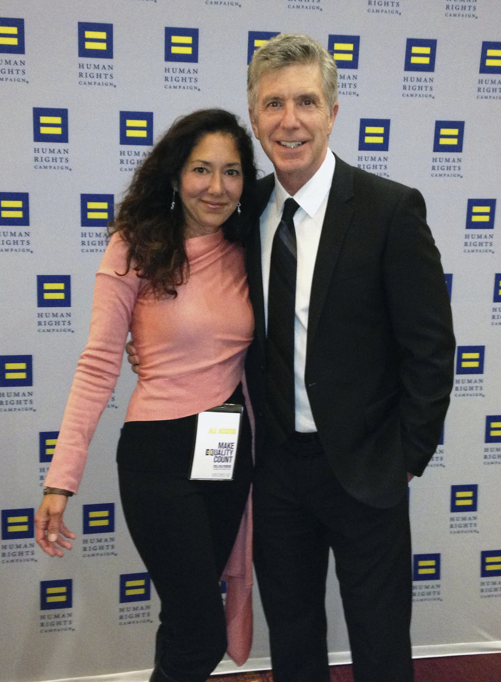 Tom Bergeron & Me working Human Rights Campaign.