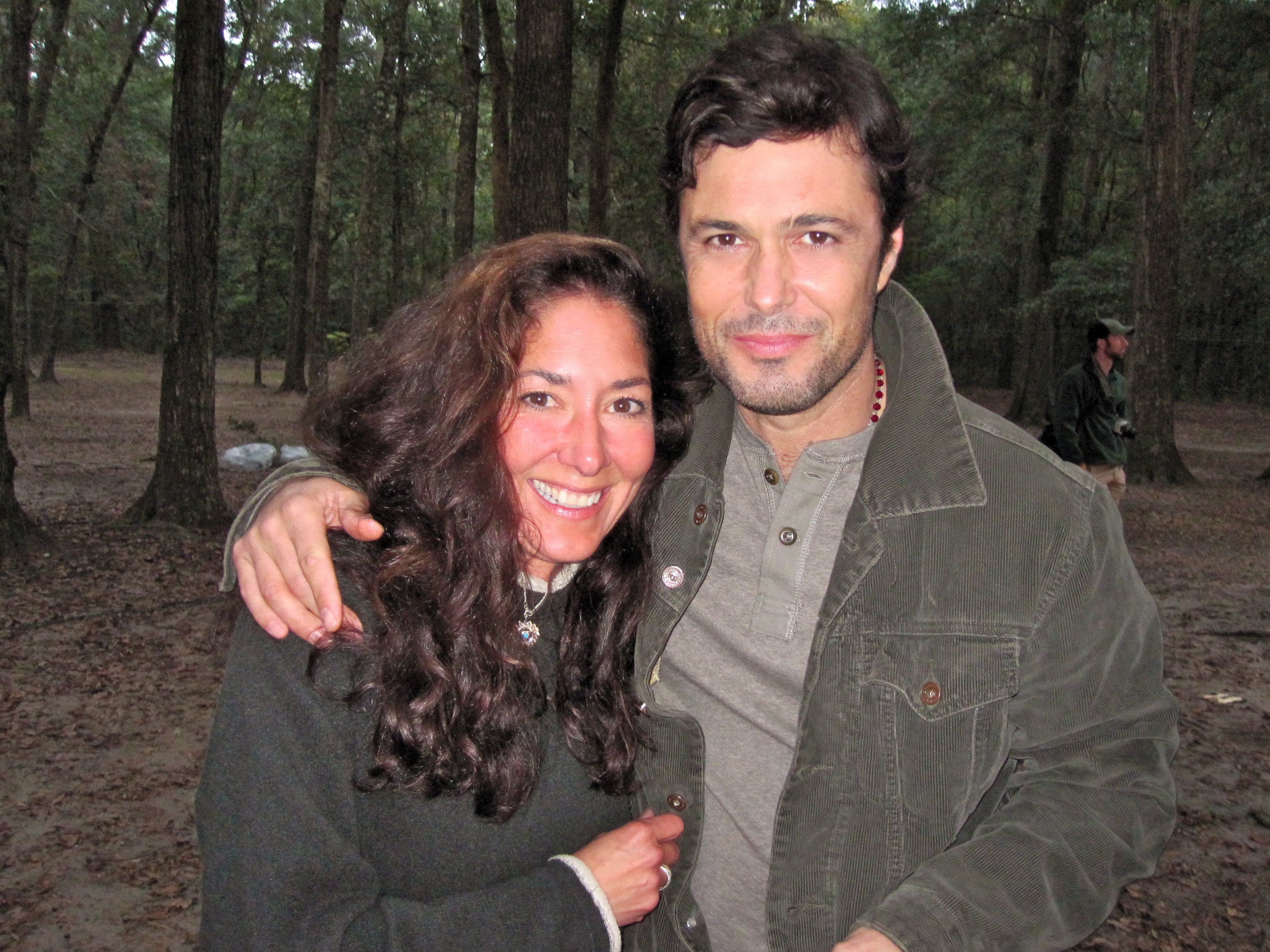 Carlos Bernard and I on set of 