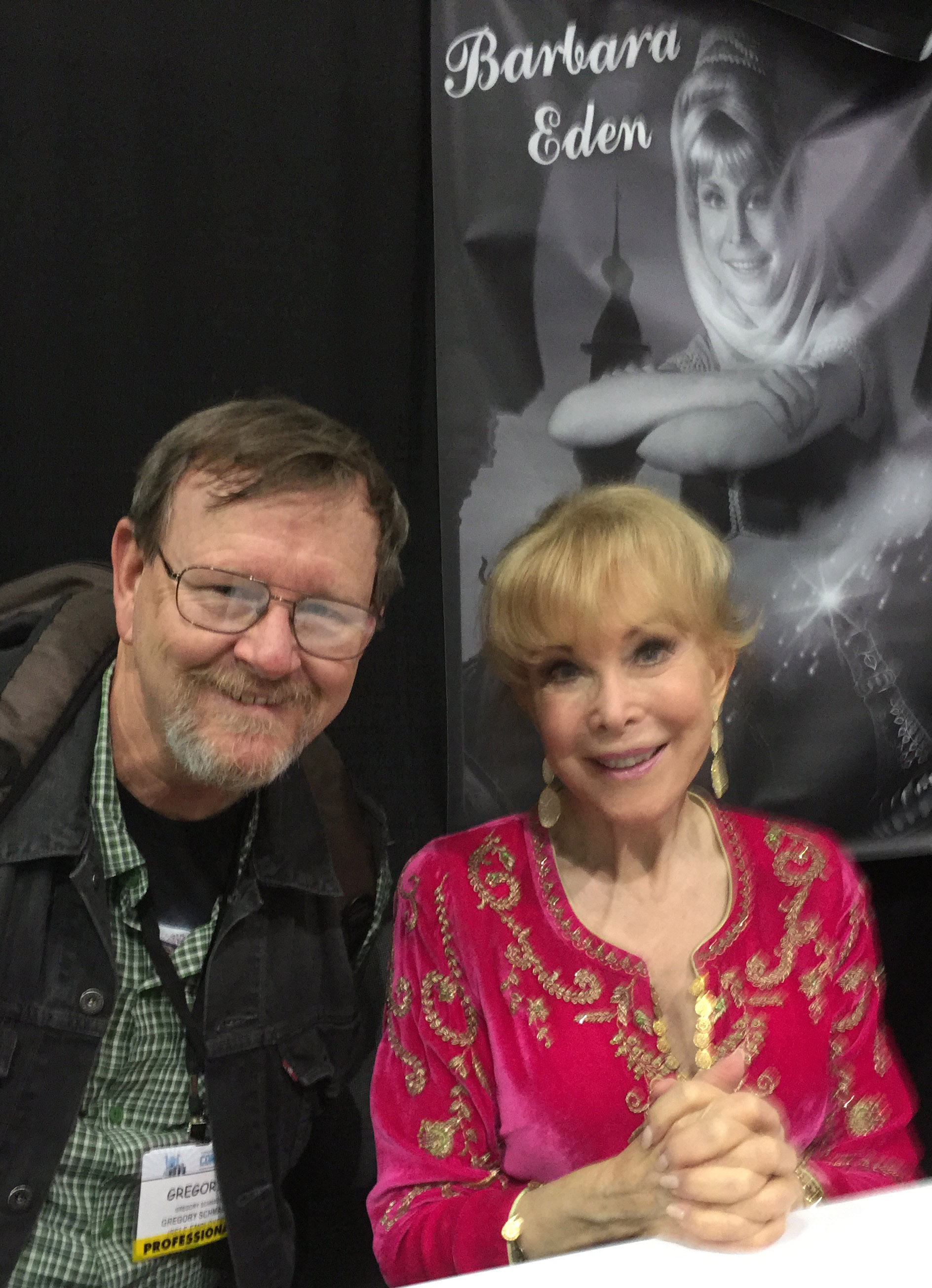 I'm pictured with Barbara Eden at the 2014 Stan Lee Comikaze Convention