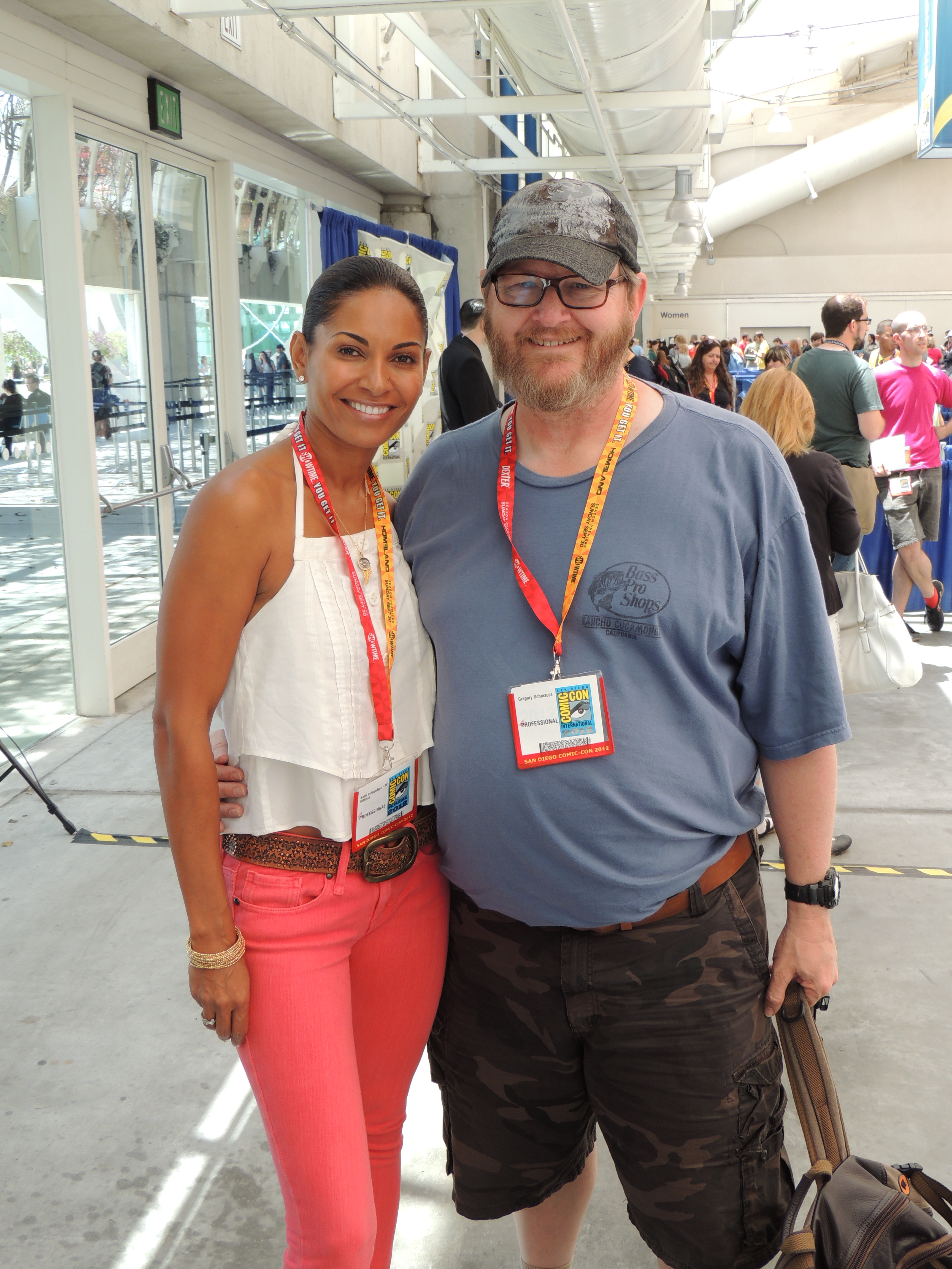 Salli Richardson and Gregory Schmauss at the 2012 San Diego Comic-Con.