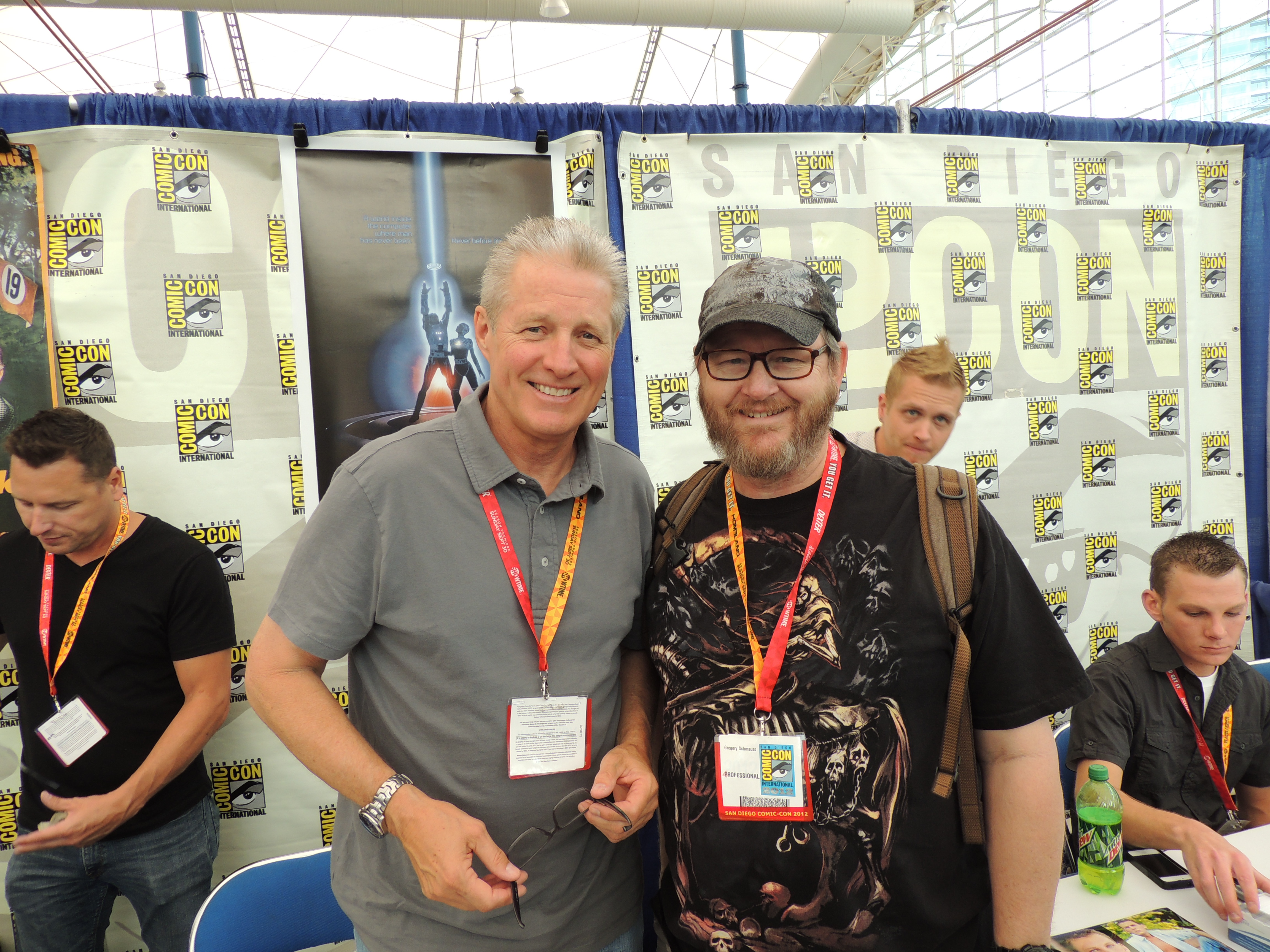 Bruce Boxleitner and Gregory Schmauss at the 2012 Comic-Con in San Diego, California.