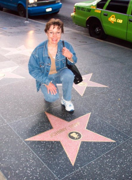 Sheila Roberts on Hollywood Blvd. during the filming of Haylar Garcia's documentary, 