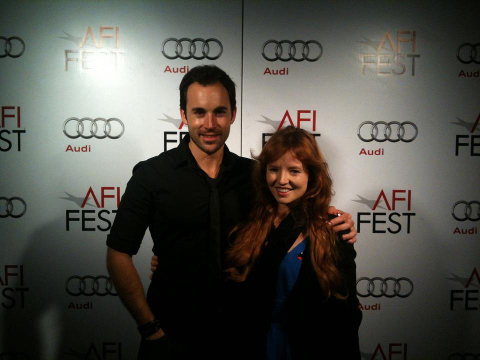 Andrew Bongiorno with fellow actor Stef Dawson at the AFI Film Festival.