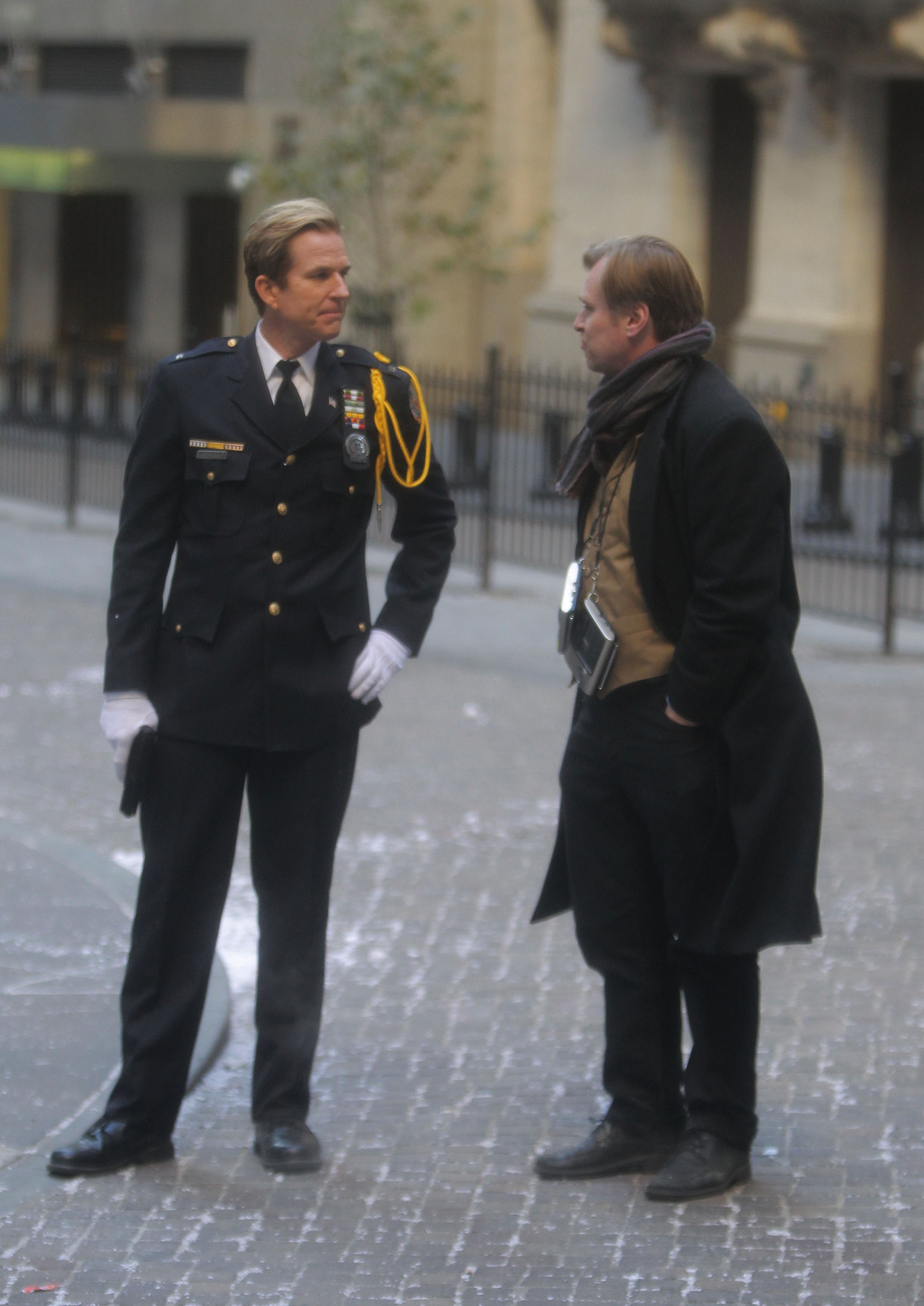 Matthew Modine and Christopher Nolan at event of Tamsos riterio sugrizimas (2012)