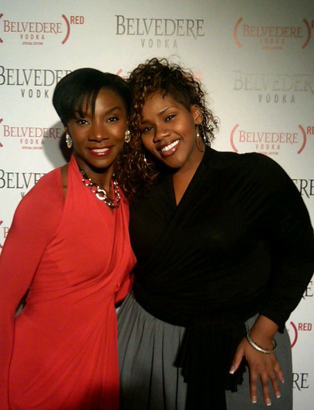 Jeryl Prescott and Kelly Price attend Belvedere RED launch with Usher February 10, 2011 in Hollywood