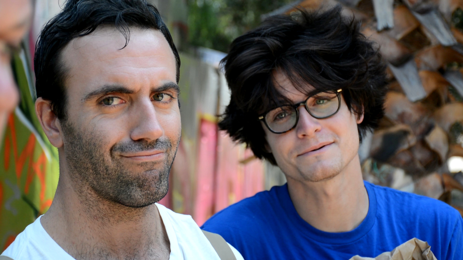 Daniel Van Thomas as Brock Banner and Paul Wurth as Perry Au Pere in the pilot episode of Pheromone Party (2014)