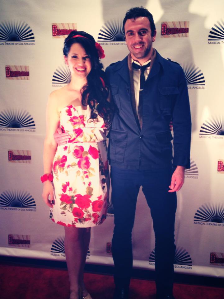Actors Cassandra Nuss and Daniel Van Thomas on the red carpet for the theatrical production, Disenchanted (2012)