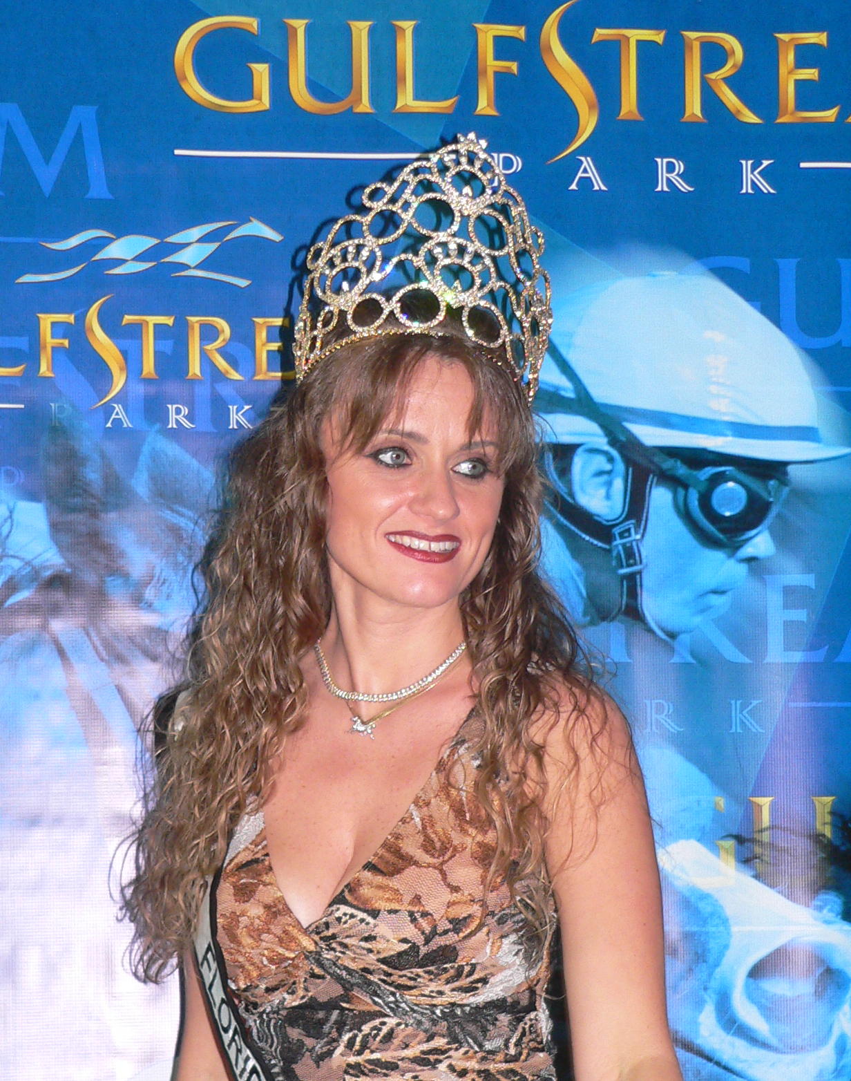 Violeta as the reigning Mrs. Florida Tropics representing Gulfstream Park in Hollywood, FL.