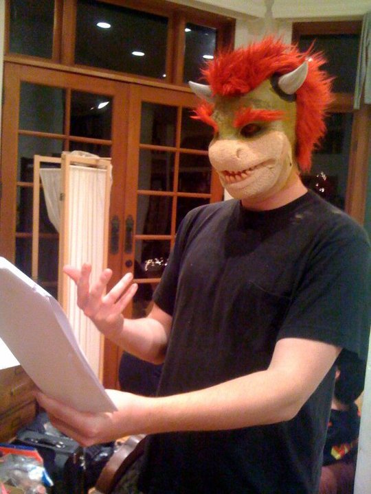 JORDAN BYRNE as Bowser on the set of 