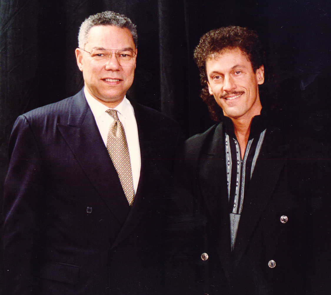 Composer Tad Sisler with Secretary of State, General Colin Powell