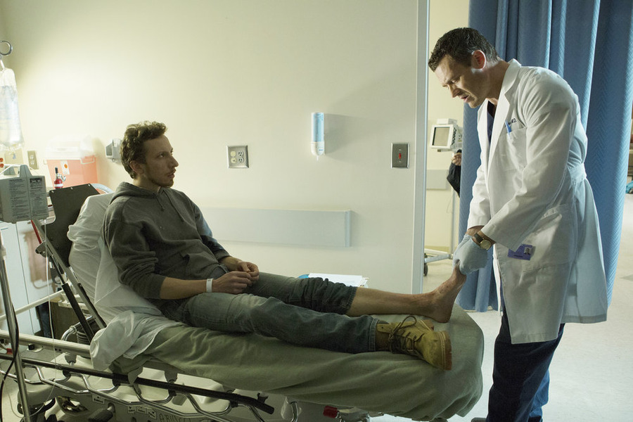 Still of Jason O'Mara and Eric Mendenhall in Complications (2015)