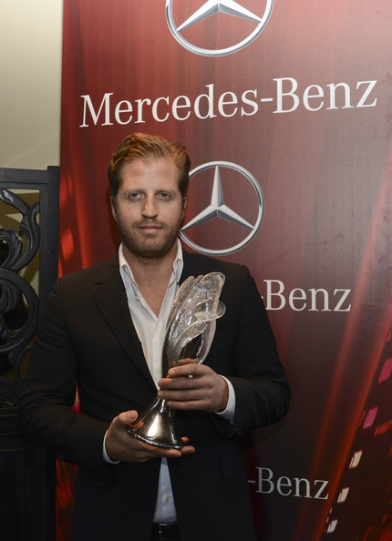 Producer Jonathan Venguer receiving award at the 25th Palm Springs International Film Festival for MEDEAS