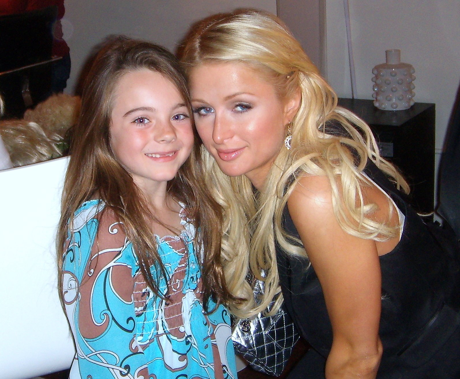 Ava with Paris Hilton at the Smashing Pumpkins Photo shoot