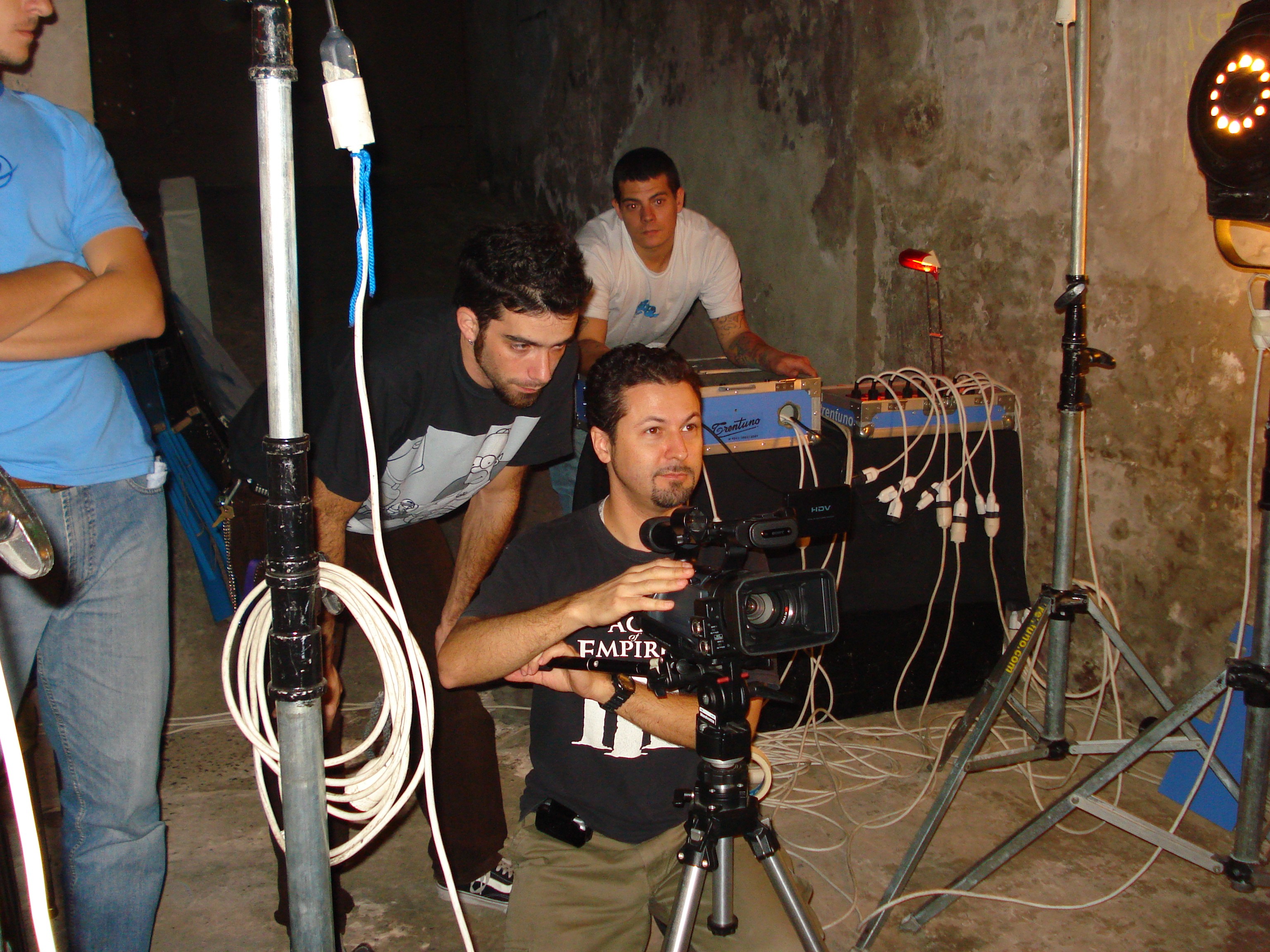 Pablo Ponce de Leon, with DP Diego Arias and VFX supervisor and producer Diego Trentuno