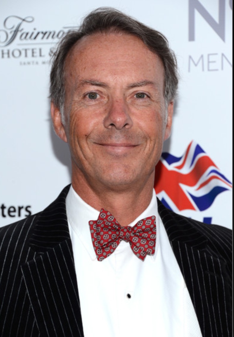 Actor John Mawson complemented his pinstripe suit with a printed red bowtie when he attended the BritWeek Celebrates Downton Abbey event.