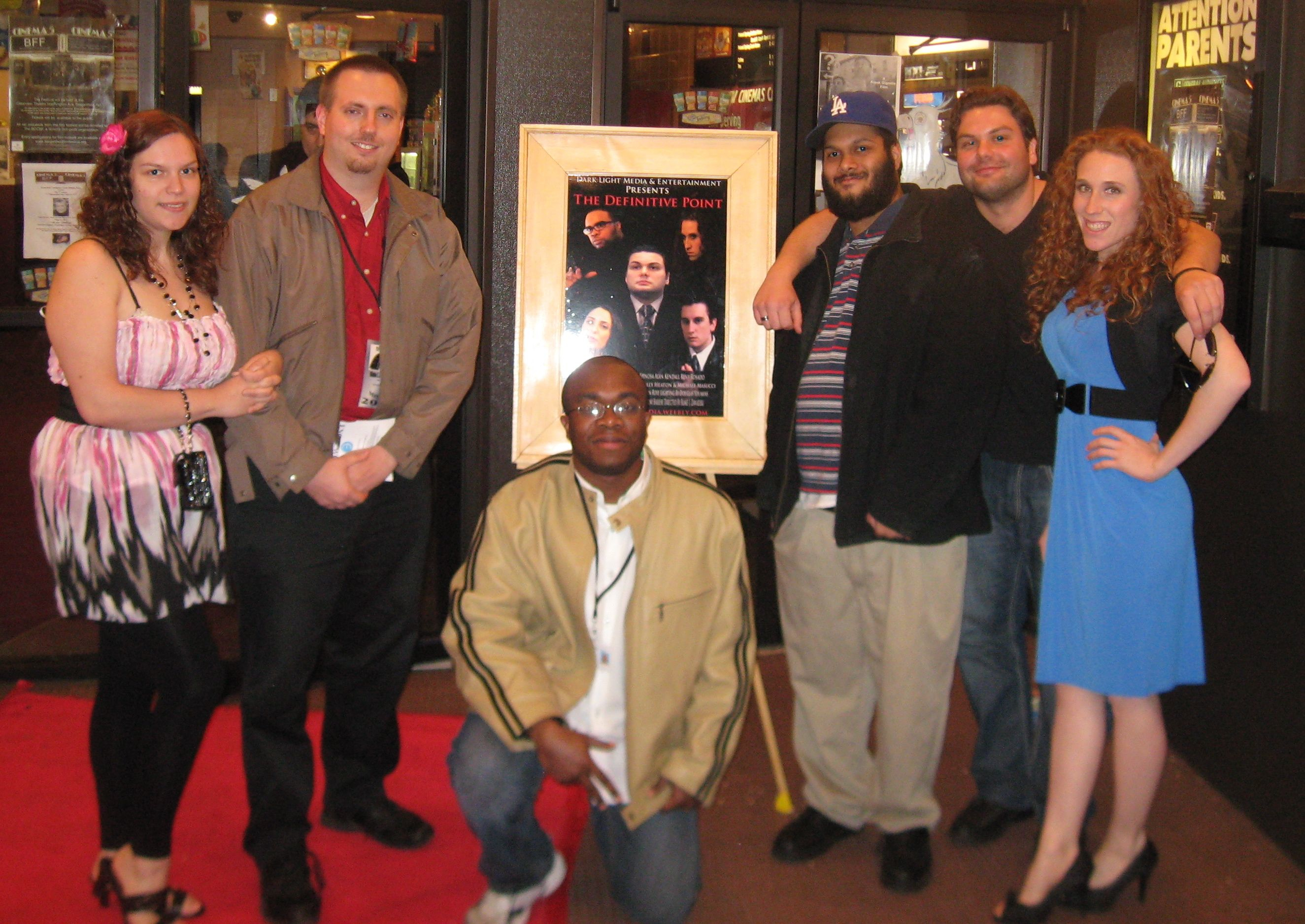 (From Left to Right) Florencia Scuderi, Blake J. Zawadzki, Dayveonne Bussey, Amay Sashital, Dan Gregory, and Katelyn Spinosa at 'The Definitive Point' (2011) premiere at the 2011 Bergenfield Film Festival.
