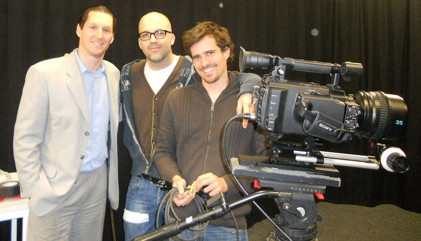 Shooting an advertising in Geneva (2011). Raphael Baunaquis, Joachim Levy at Visuals.