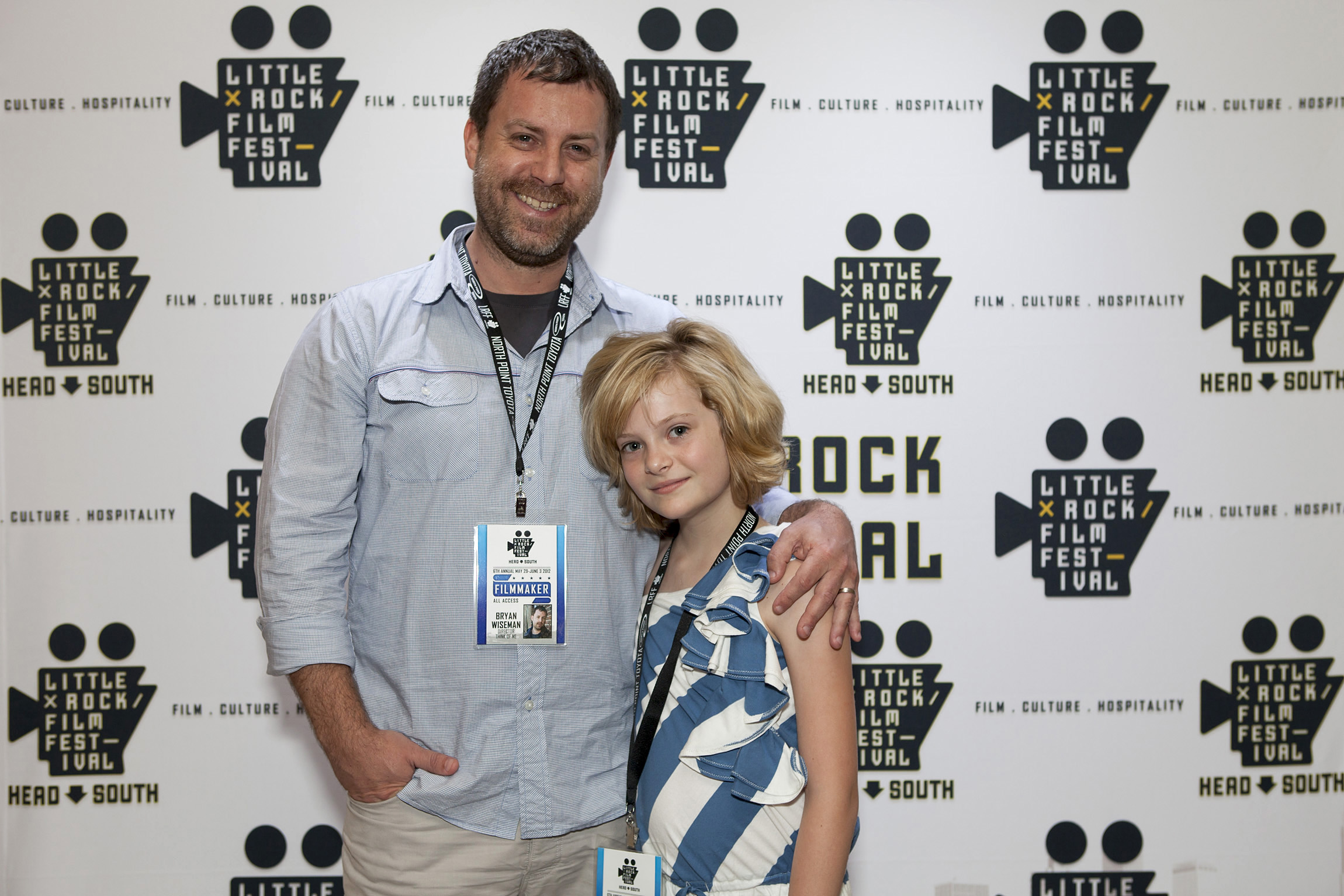 Audrey Scott with About Sunny (Think of Me) Director Bryan Wiseman at The LIttle Rock Film Festival in 2012