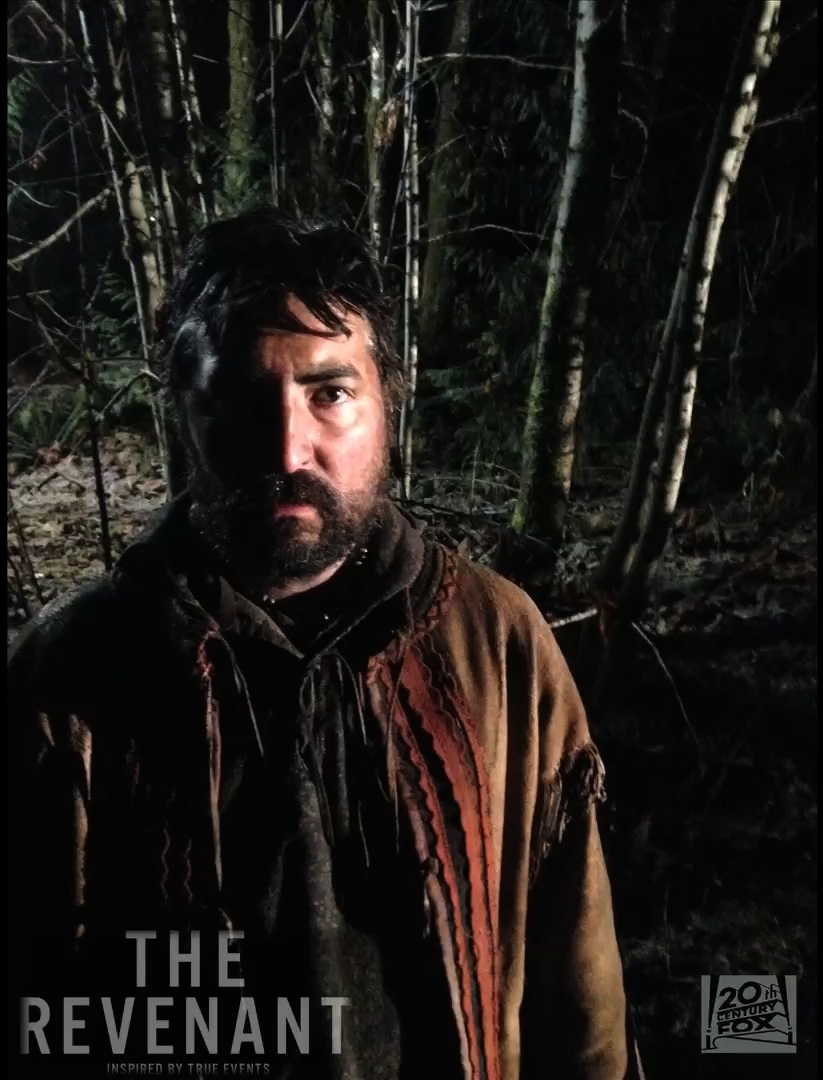 as a French Fur Trapper (The Revenant 2015) on-location in Squamish, BC