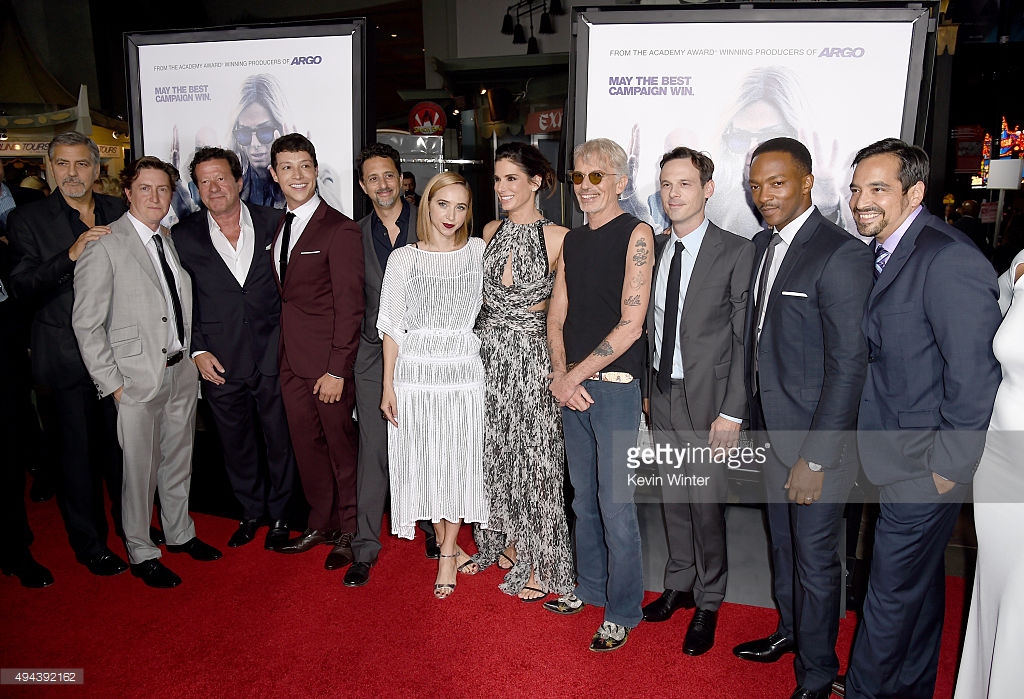 Cast and crew attend the premiere of Warner Bros. Pictures' 'Our Brand Is Crisis' at TCL Chinese Theatre on October 26, 2015 in Hollywood, California.