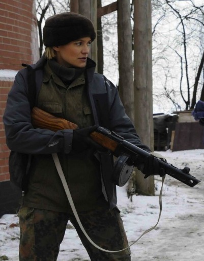 During filming of Libelle, Germany December 2010 (Julia Dordel as Sonia)