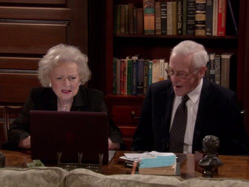 Still of John Mahoney and Betty White in Hot in Cleveland (2010)