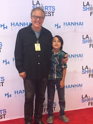 Phillip Brock with Alexander Guder at the Los Angeles premier of 