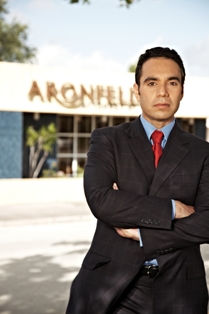 Spencer Aronfeld in front of his Coral Gables Office.