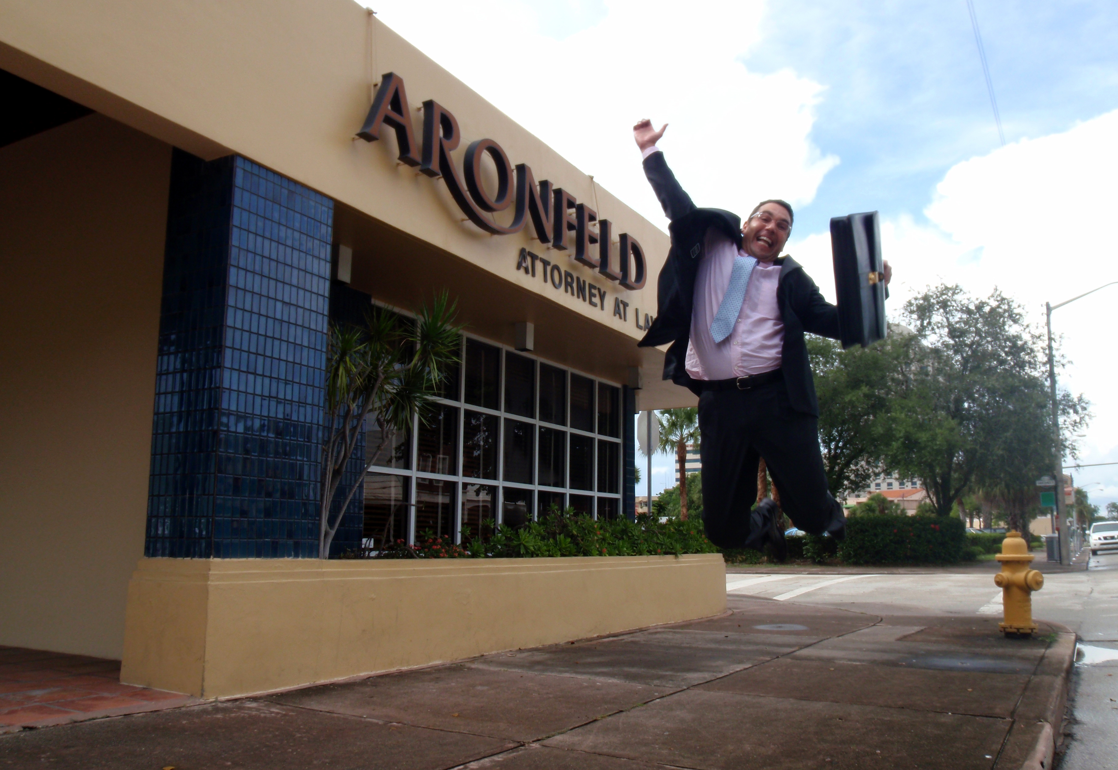 Spencer Aronfeld in front of his office in Coral Gables, Florida in September 2009.