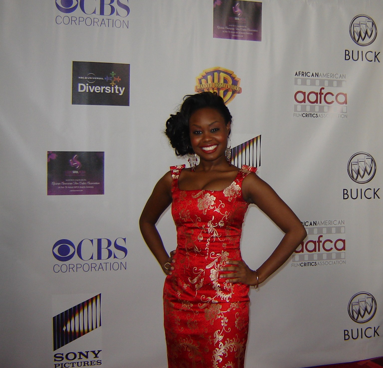 African American Film Critic Awards 2010, wearing Sondra Falk