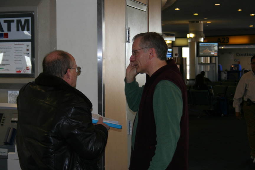 Buck and I at the airport on a Peers production trip