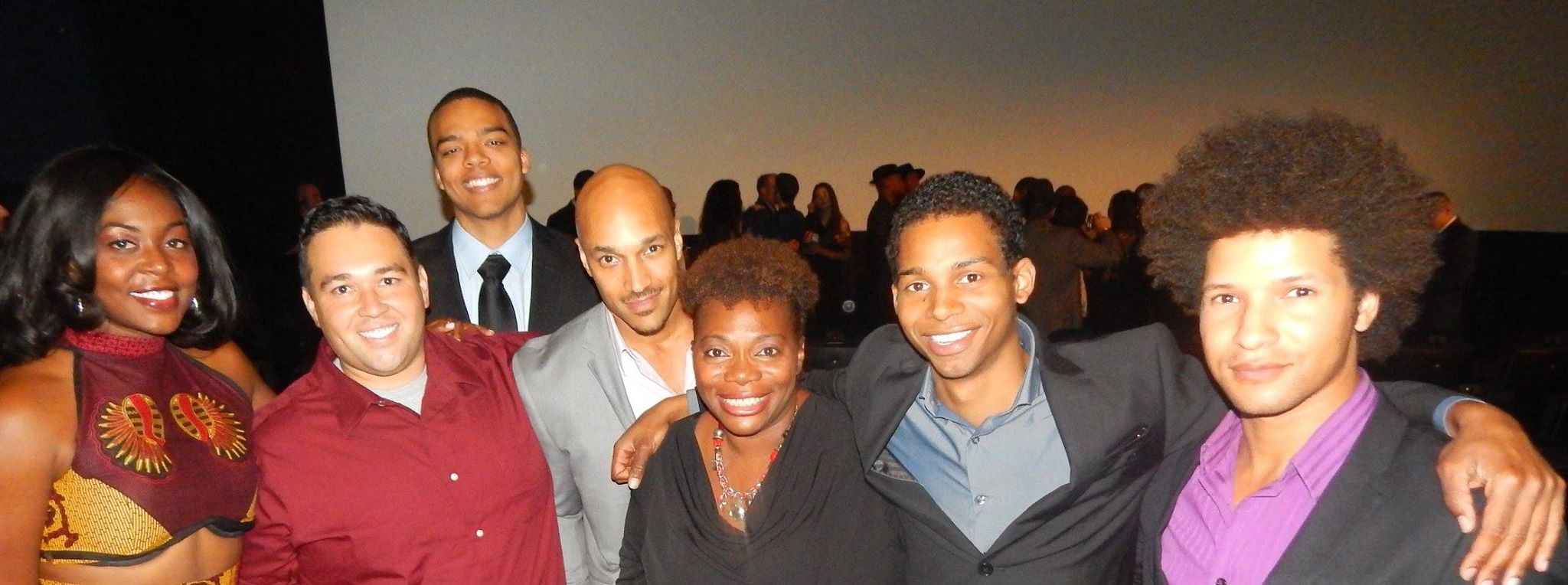 Letia Solomon, Ben Ruiz, Jason Woods, Jay Hunter, Felicia Sheppard-Provens, Dalon Jackson and Brandon Moten at Keep The Faith screening.