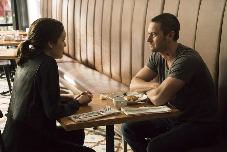 Still of Megan Boone and Ryan Eggold in The Blacklist (2013)