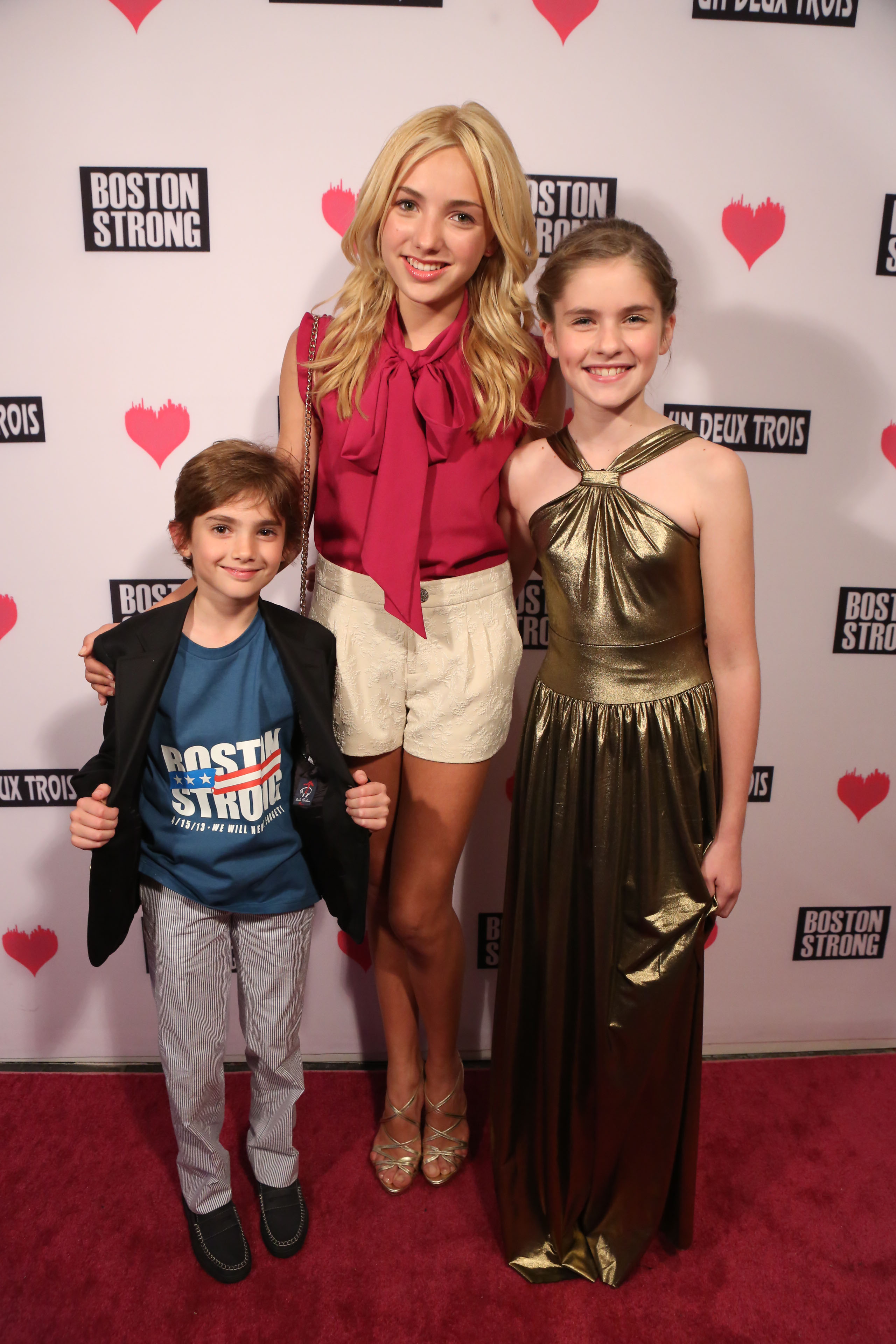 Trevor Thompson with Peyton List and Taylor Ann Thompson - Un Deux Trois - Boston Charity Event - May 15, 2013
