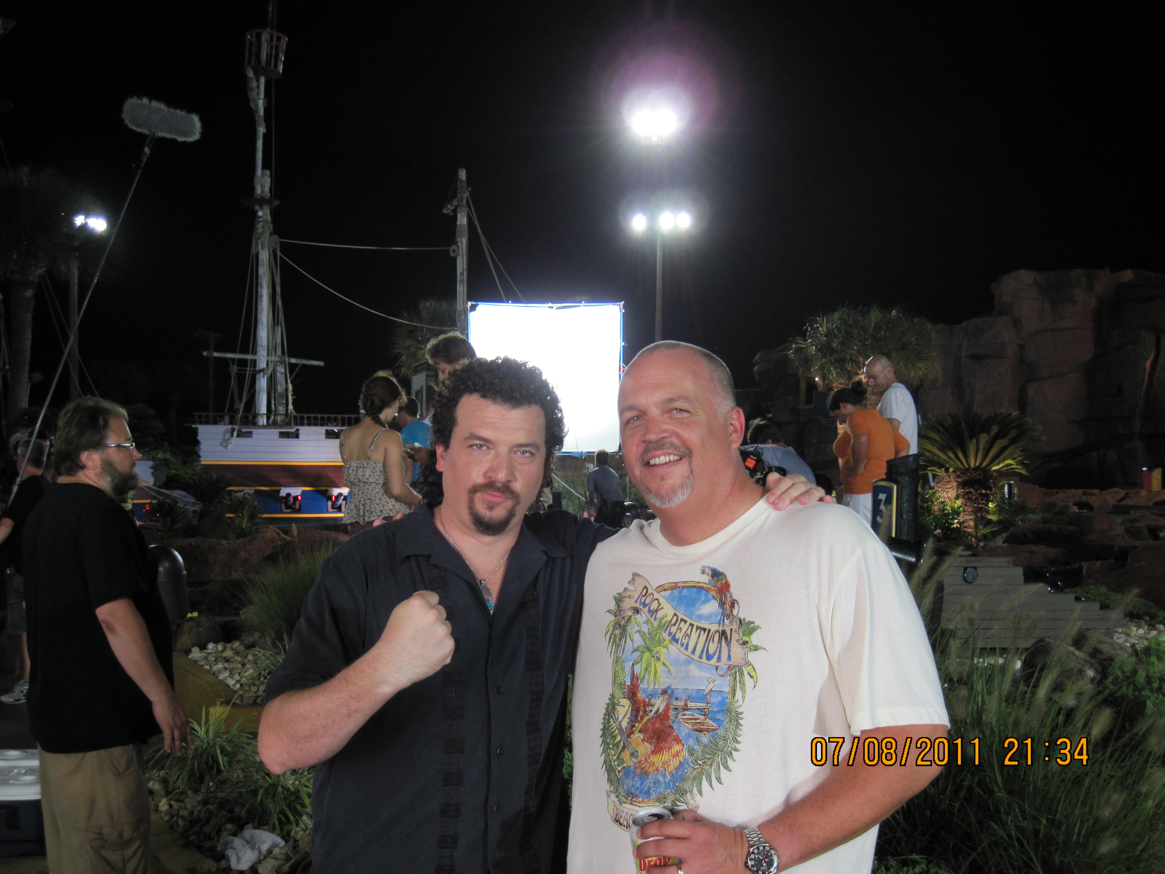 Stan Houston with Danny McBride on the set of HBO's 