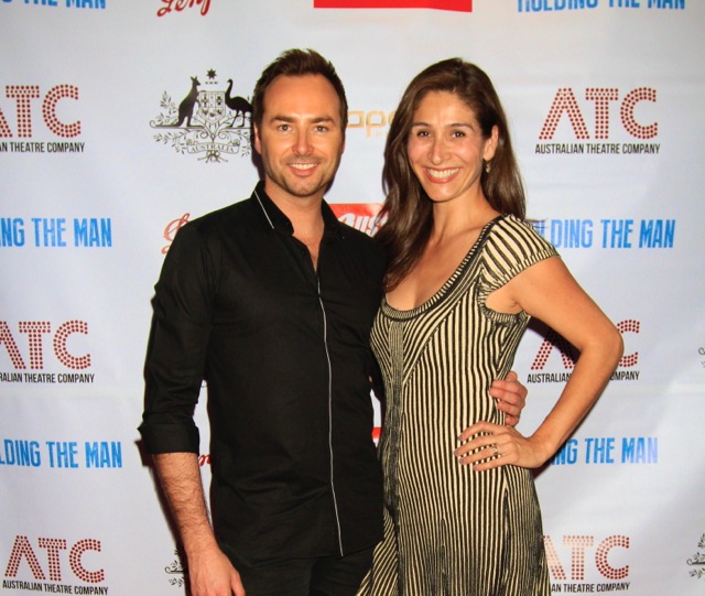 Opening night of 'Holding The Man' at the Matrix Theater in Hollywood. ATC co-founder and producer of 'Holding The Man', Nick Hardcastle with Company Manager and Acting coach, Jackie Diamond.