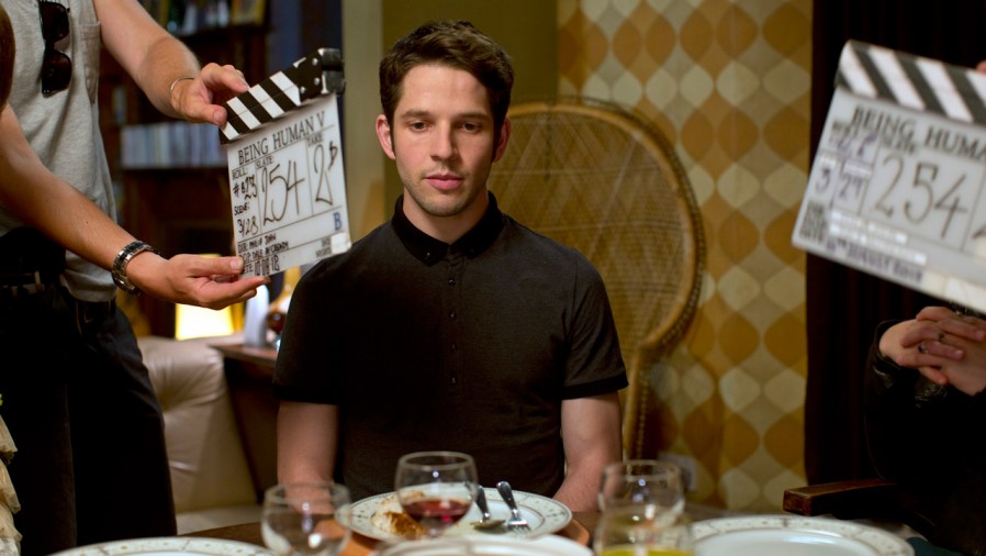 Damien Molony on set - Being Human Series 5