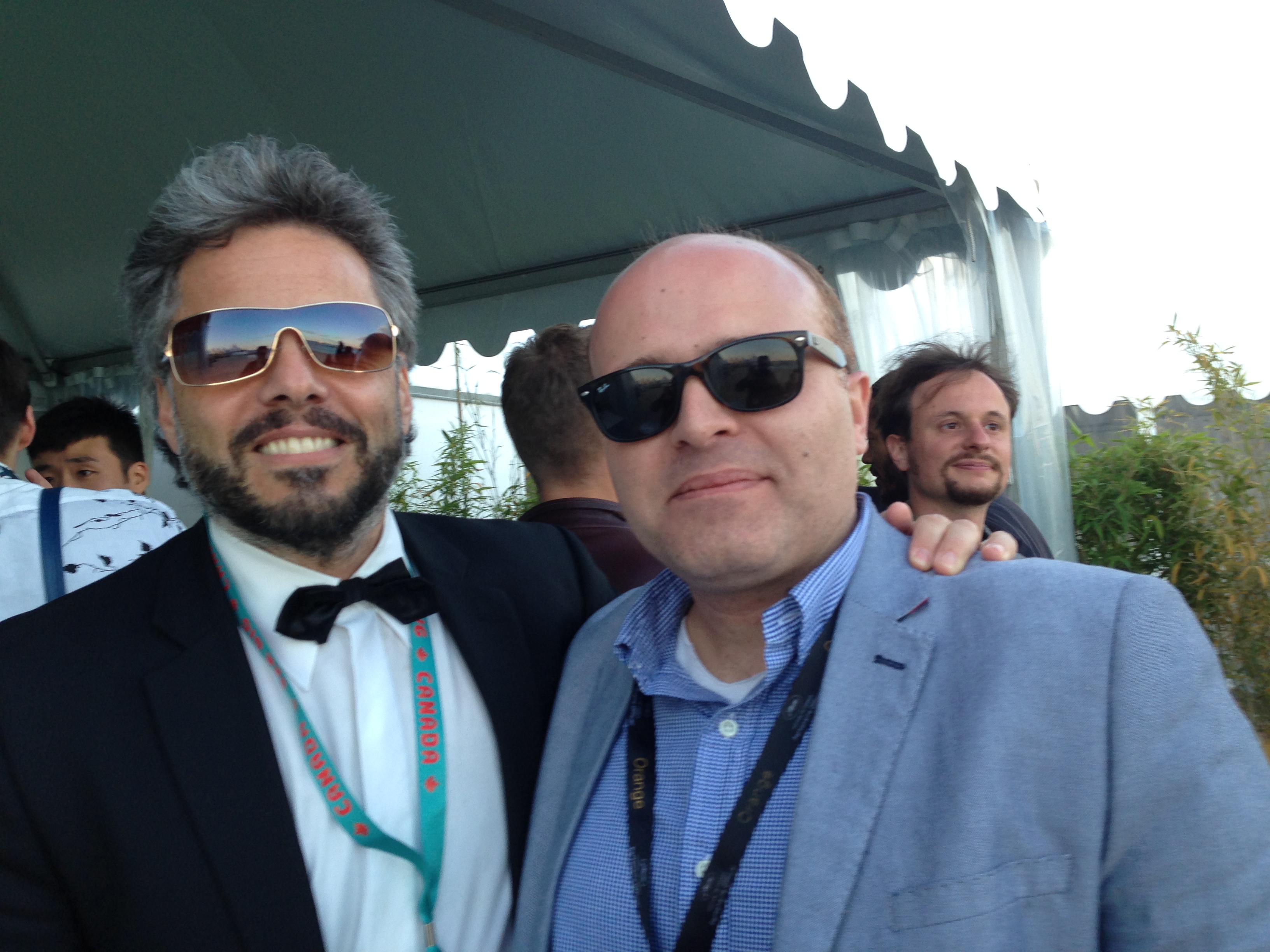 At the Turkish Pavilion on La Croisette, Cannes, France 2015. Director Anouar H. Smaine and Producer Richard C.