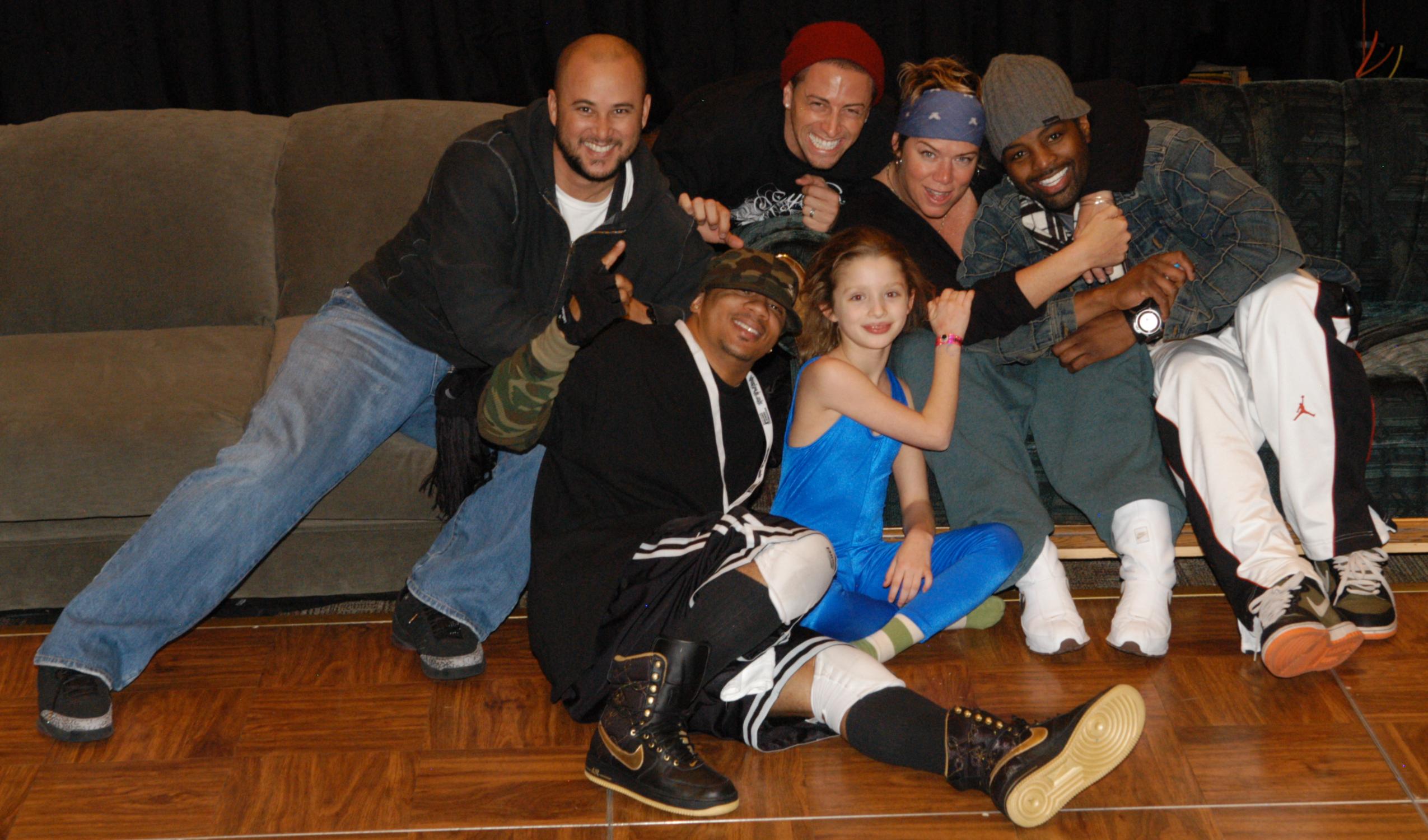 Cameron MacKenzie with SYTYCD Choreogs Mia Michaela, Dave Scott, Shane Sparks, Brian Friedman, Cris Judd.