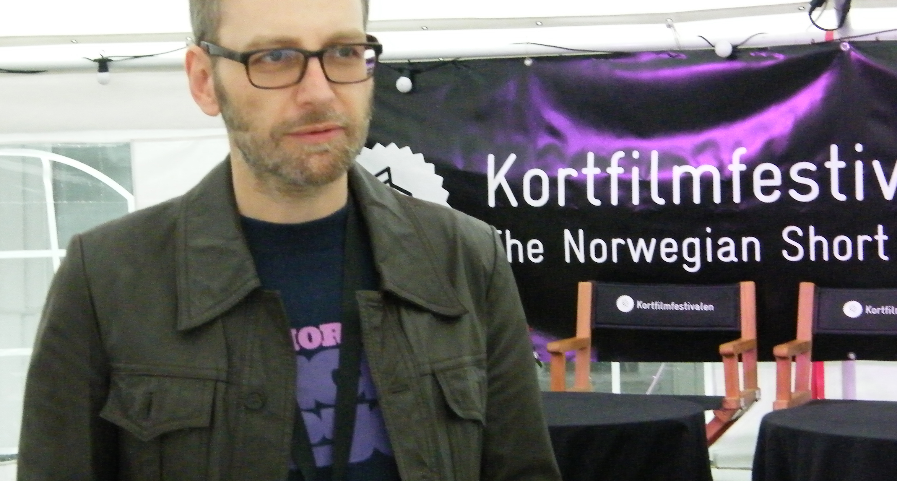 Walters in competition with Dot Delight at The Norwegian Short Film Festival, June 2015.