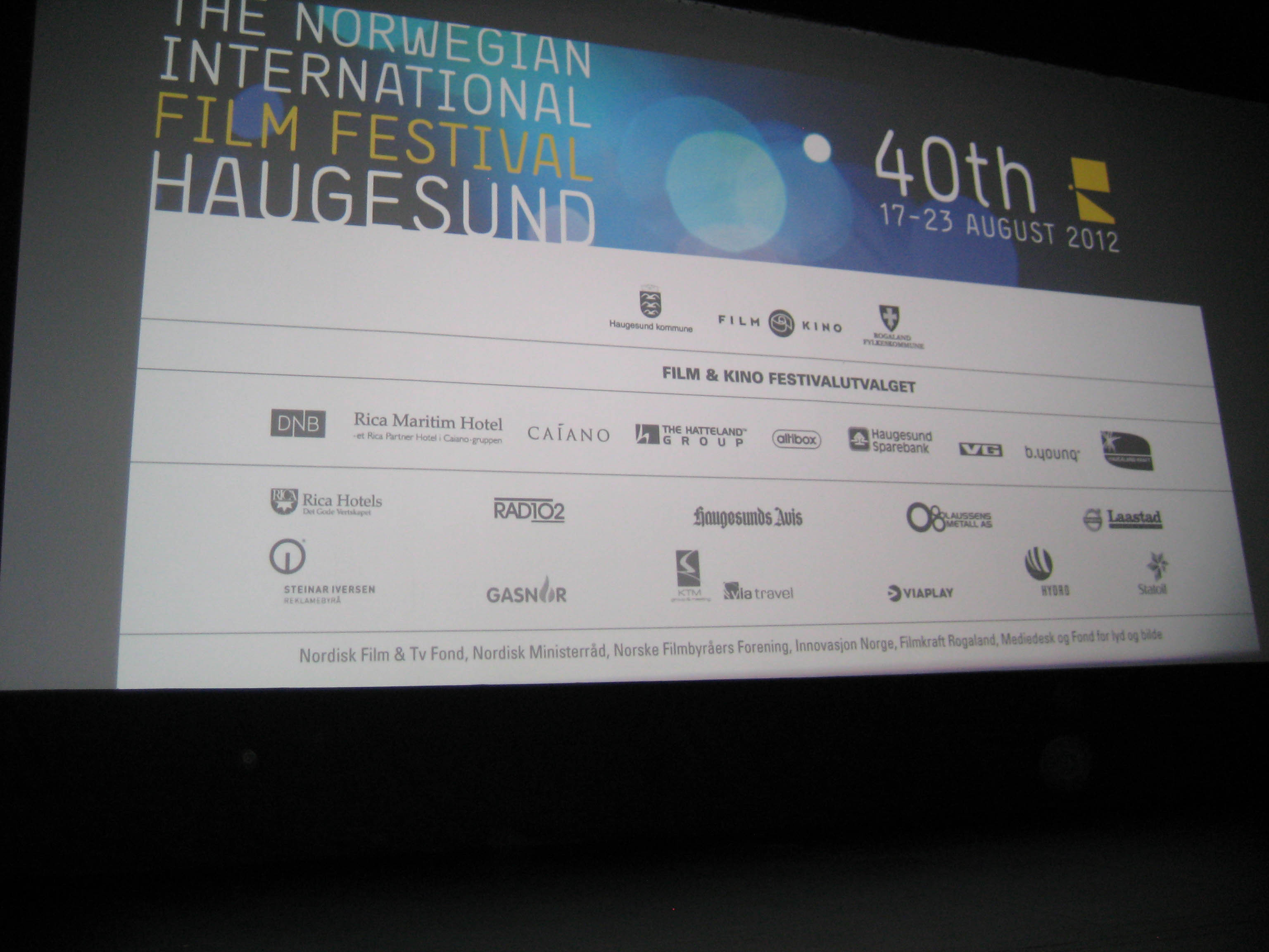 The 40th Norwegian International Film Festival 220812 - My Bike premiere