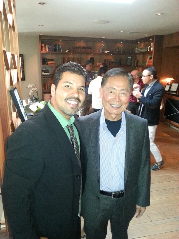 Hanging out with the iconic George Takei
