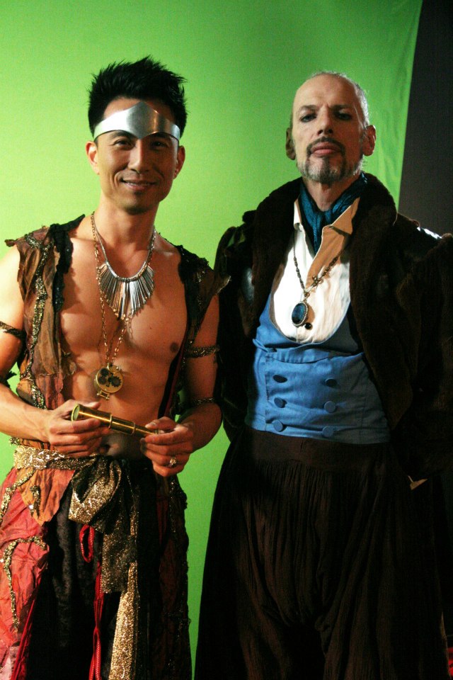 Behind the scene of When the kings battle. Actor: James Kyson and Actor: Frankie Ray